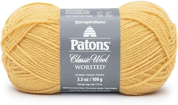 Patons Classic Wool Yarn, Sunshine