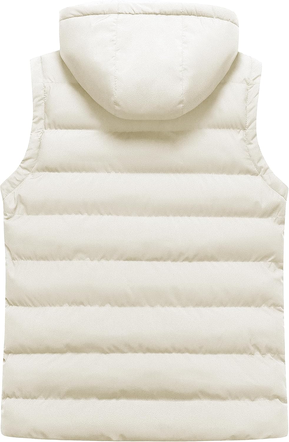 Chrisuno Men's Winter Vest Lightweight Warm Sleeveless Jacket Fleece Lined Quilted Puffer Vests with Removable Hood - Image 3
