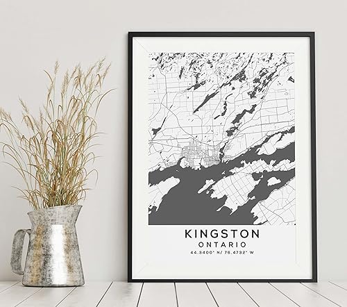 Miniatura 6 de Mapa de Kingston, Ontario, Light 2 (16x20)