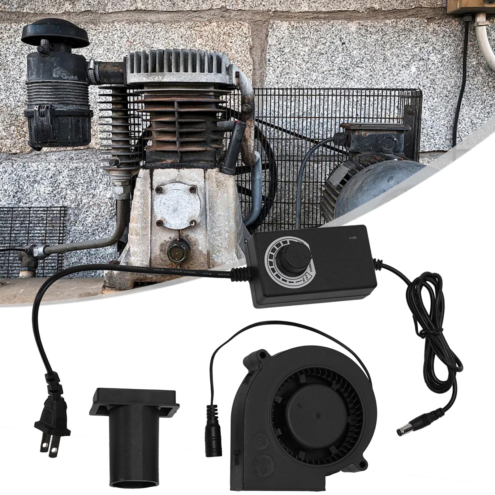 Ventilatore Radiale 220V Con Regolatore Di Velocità - 12V, 58 CFM, Per Raffreddamento - Foto 2