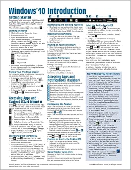 Windows 10 Introduction Quick Reference Guide (Cheat Sheet of Instructions, Tips & Shortcuts - Laminated) Updated May 2021