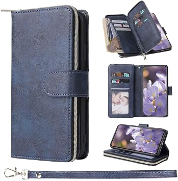 ZCDAYE Mobile Phone Case for Samsung Galaxy A10S with Card Slots Premium Leather Case Women Practical Wallet Purse Wallet Case for Samsung A10S Dark Blue