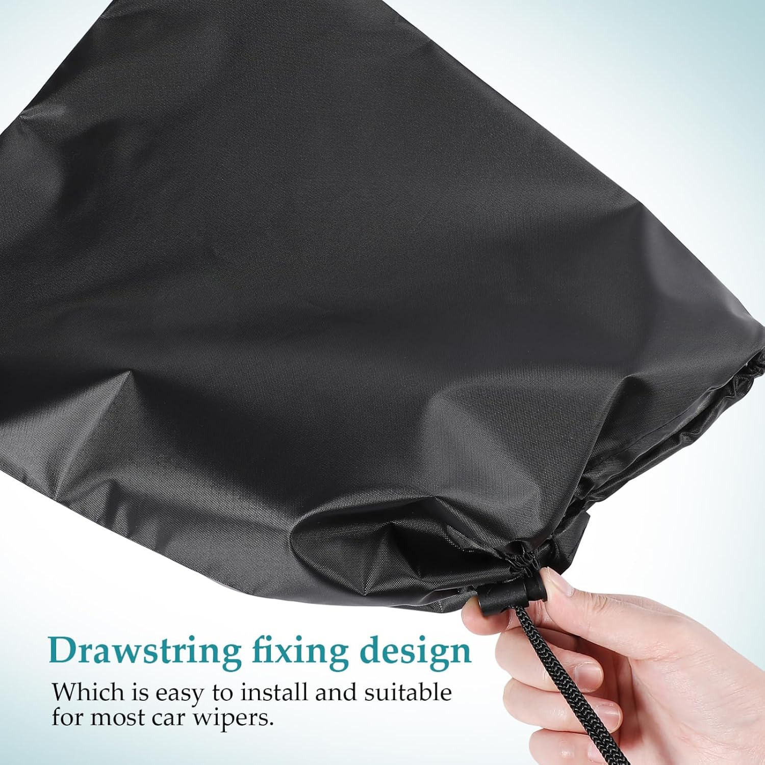 Universal Car Windshield Wiper Covers and Rearview Mirror Covers Weather-Resistant Exterior Protection with Drawstring Closure for Winter Snow Ice 12.99X10.62In
