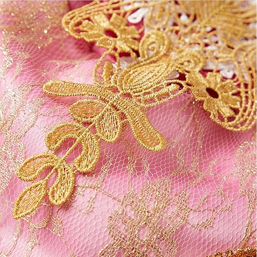 Miniatura 7 de MYRISAM Disfraz de princesa elegante para niñas de belleza, para cumpleaños, disfraz de Halloween, fiesta de cosplay (con accesorios)