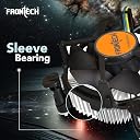 FRONTECH 775/1155 CPU Cooling Fan with Universal Socket & Heat Sink for Better Air Circulation, Super Silent, De-Vibrating, HS Sunflower Design, (CPF-0002, Black) gallery image