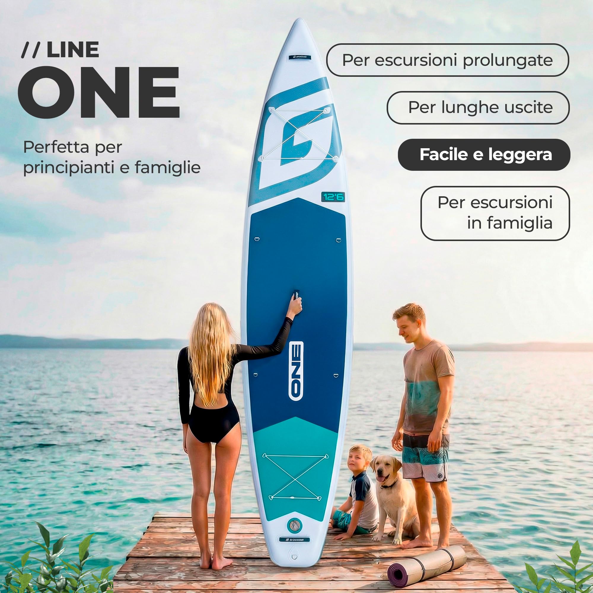 ONE Tavola SUP gonfiabile Allround & Touring 329-384 cm