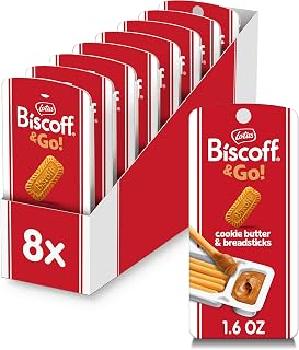 Lotus Biscoff & Go Sweet spread & breadstick Snack 8x45g, vegan