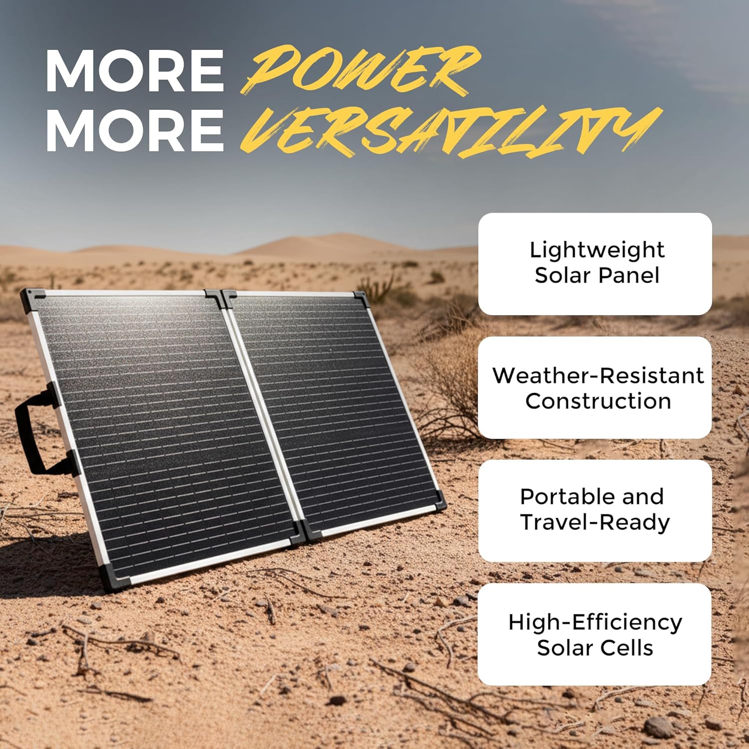 Lion Energy 100 Watt 24V Portable Solar Panel, Foldable Charger for RV, Camping, Generators, and Off-Grid Outdoor Power Needs