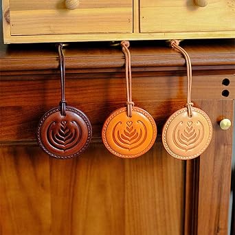 Latte Art Bag Charm, Fashin Leather Coffee Bag Charm