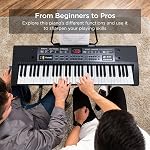 61-Key Electronic Keyboard Piano for Adults with Light Up Keys, 61 Compact Keys Digital Pianos - Perfect Beginner Piano