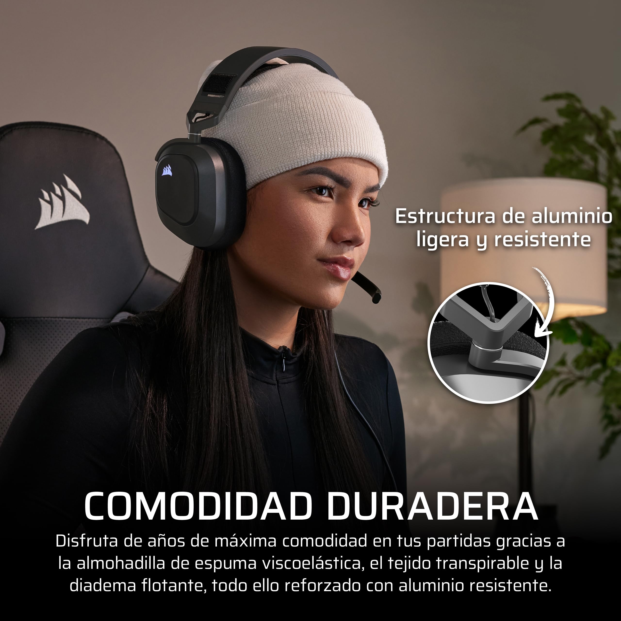 Corsair HS80 MAX Wireless Auriculares para Juegos Xbox Gaming Headset con Bluetooth – Dolby Atmos – Micrófono de Calidad Broadcast – Compatible con iCUE – Xbox, PC, Mac, Mobile – Gris Acero | Dolby Atmos, micrófono omnidireccional, compatible con iCUE, Xb