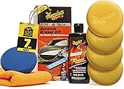 Meguiar's Quik Eraser Kit, Car Scratch Remover for Repairing Surface Blemishes, Car Scratch Repair Kit with ScratchX, Drill-Mounted Pad, and Microfiber Towel, 4 Count