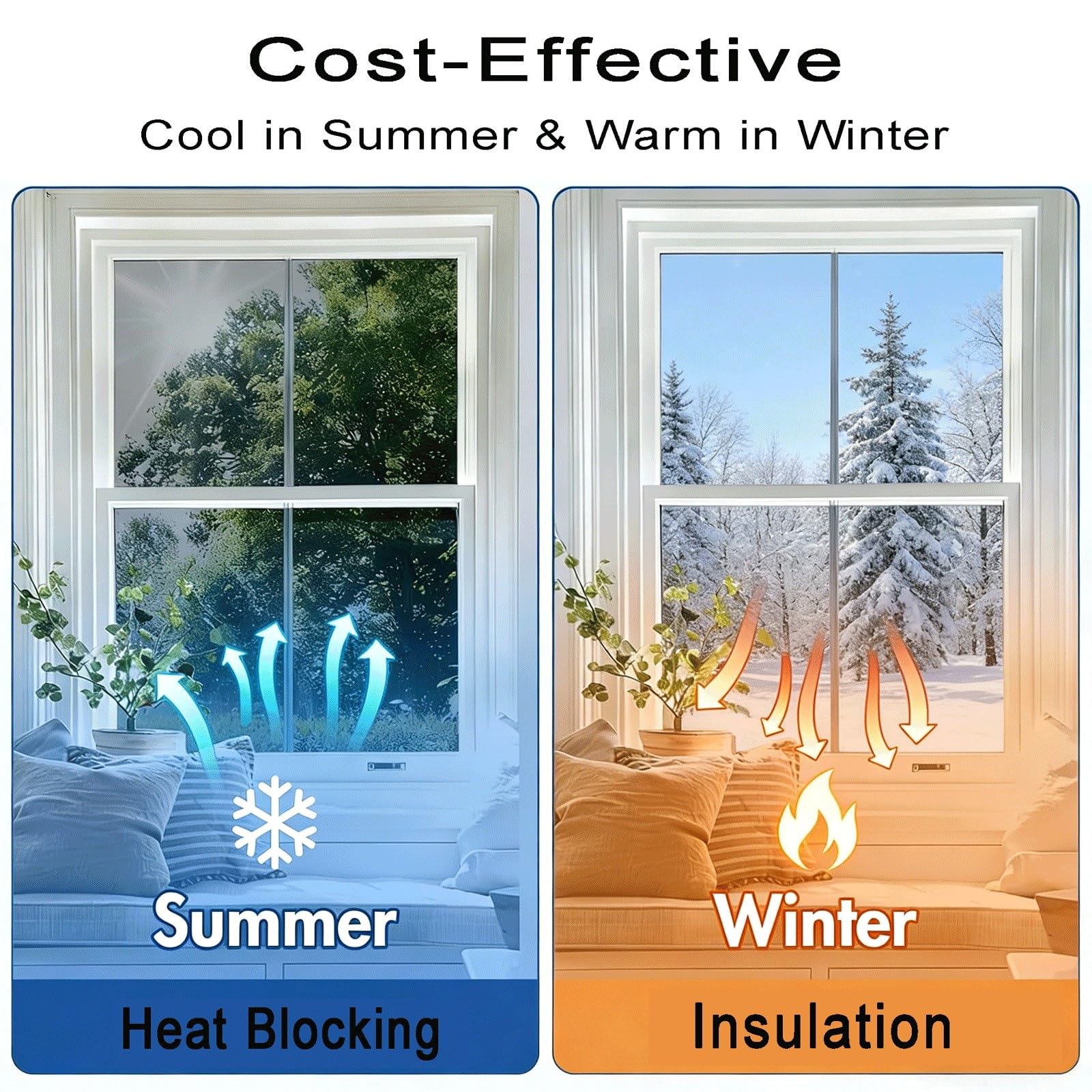 Vinilos para Cristales 100 x 300 cm Lámina Privacidad Ventana Anti UV Control de Calor Anti Sol Ventana Vinilo Adhesivo Cristal Efecto Espejo para Ducha Hogar Tienda Casa, Plata de Doble Cara