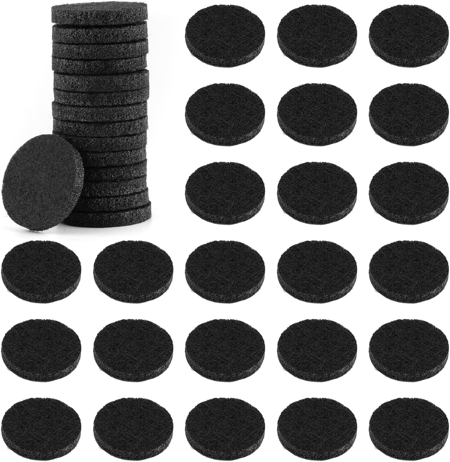 AUEAR - 100 Pack Almohadillas de Reposición Negras 22mm para Difusor de Aceites Esenciales