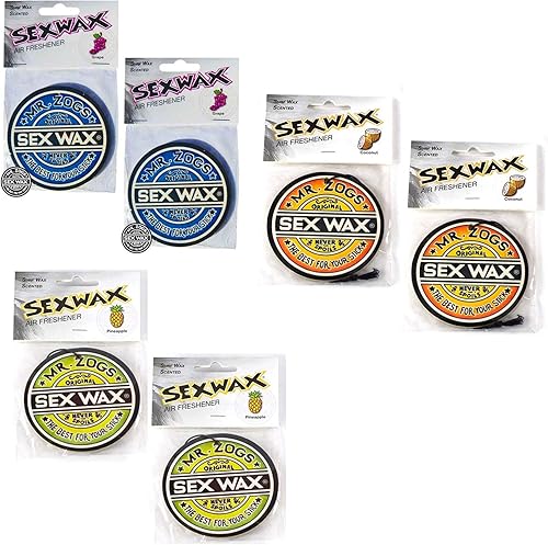 Miniatura 7 de Sex Wax Ambientadores de aire, paquete de 6 (aroma a coco de 3 X y aroma a piña de 3 X)