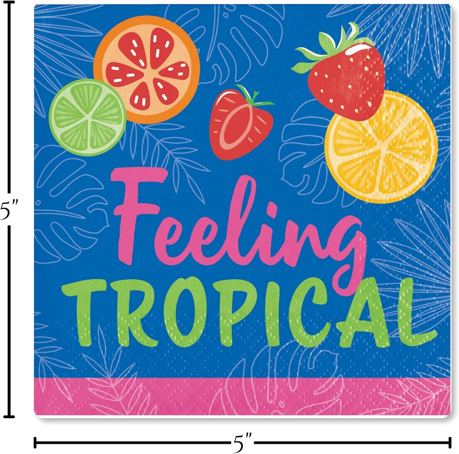 Summer Cocktail Paper Napkins (64 Count) – 4 Fun Designs: Flamingo, Summer Vibes, Beach Drinks & Fruit – Pool Party, Beach Bachelorette, Luau Beverage Napkins image 5
