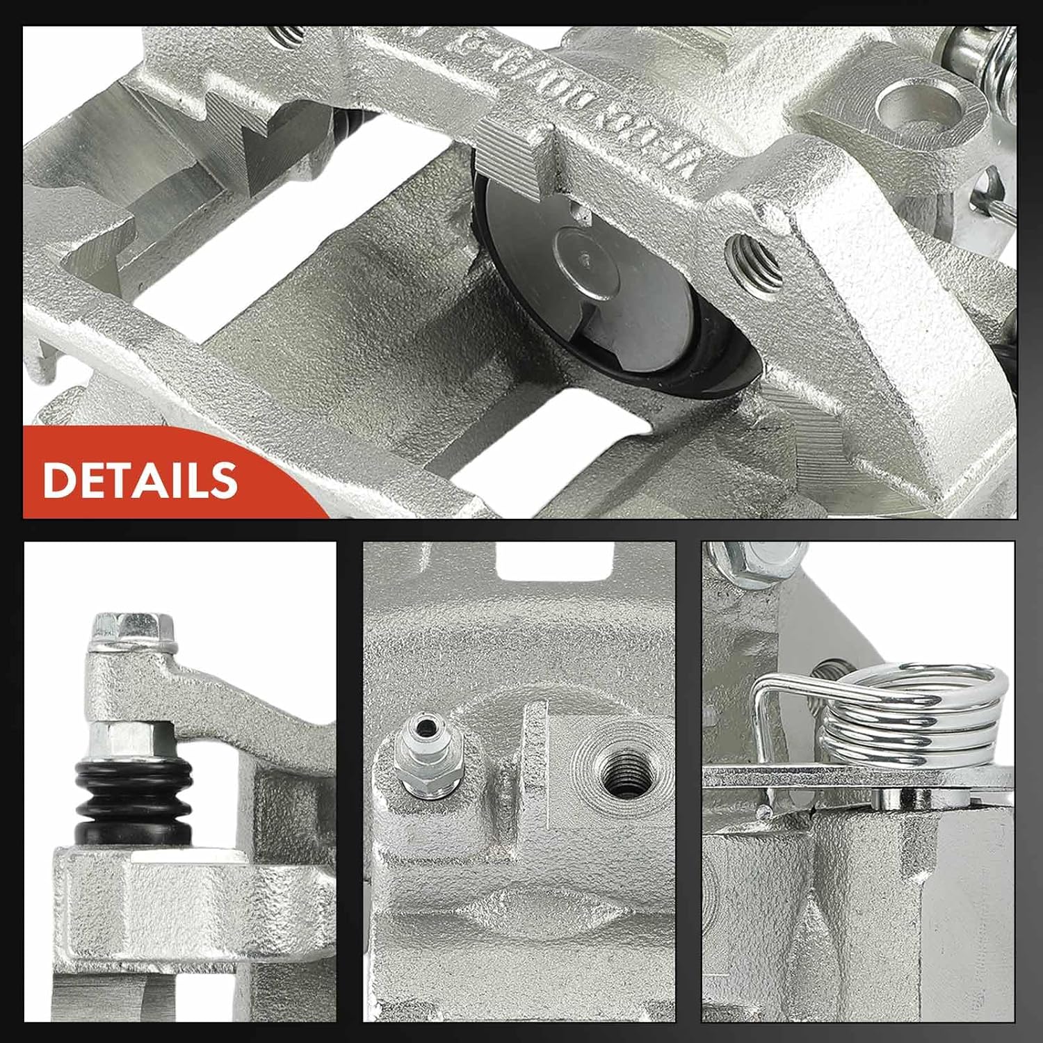 A-Premium Disc Brake Caliper Assembly with Bracket Compatible with Select Ford, Lincoln and Mercury Models - Mustang, Taurus, Thunderbird, Continental, Mark VII, Cougar, Sable - Rear Pasenger Side