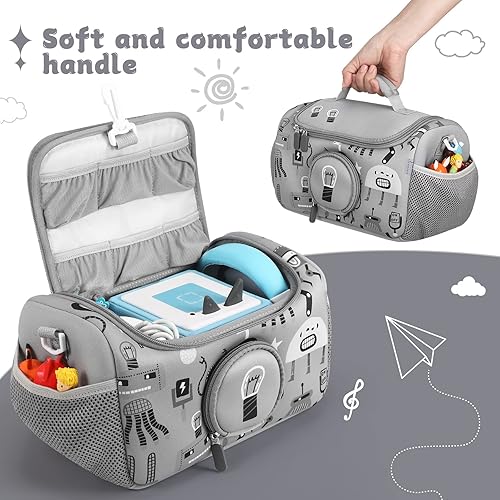Miniatura 5 de Toniebox - Estuche de transporte para Toniesbox y reproductor de audio, bolsa de transporte para niños (gris)