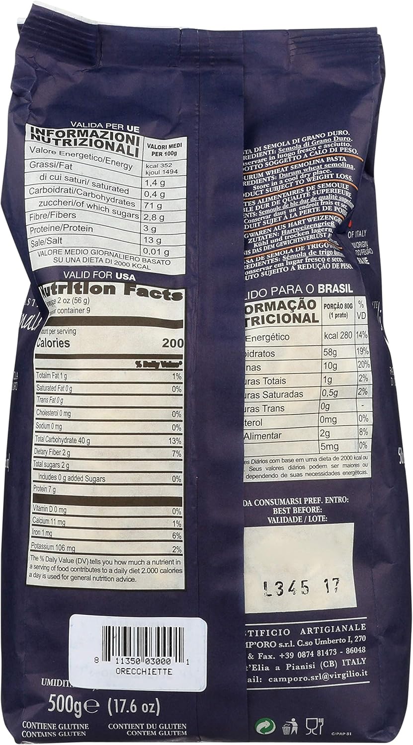 Camp'Oro Le Regionali Orecchiette Pasta Pack of 4 Bag