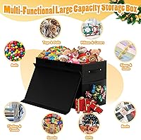 Vista 3 de Caja grande de almacenamiento de juguetes con divisor de tapa, organizador de juguetes plegable resistente para niños, cajas de almacenamiento