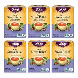 Yogi Tea - Kava Stress Relief (6 Pack) - Eases Tension and Promotes Relaxation - Caffeine Free - 96 Herbal Tea Bags