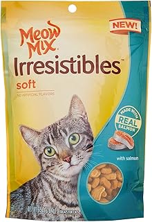 Meow Mix Irresistibles Soft Cat Treats with Real Salmon, 6.5 oz. (203095)
