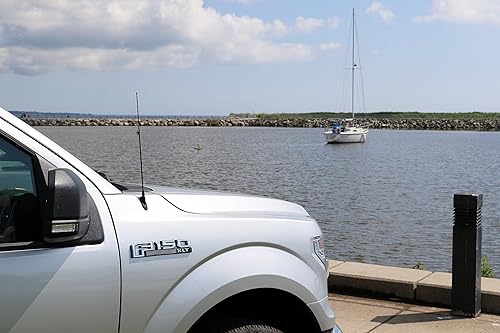 Miniatura 3 de AntennaMastsRus - La antena negra de 15 pulgadas es compatible con Dodge Ram Truck 5500 (2010-2018) - Cancelación de ruido del viento en espiral -