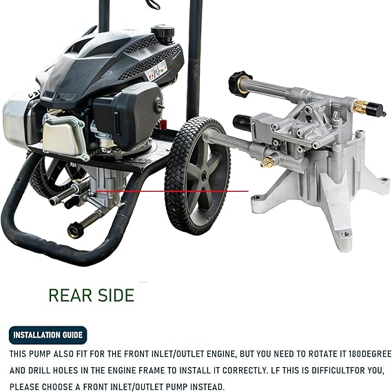 Hourleey 7/8 Shaft Vertical Pressure Washer Pump, 3000PSI 2.5GPM, Replacement Washer Pump, Compatible with Brute, Craftsman, Homelite