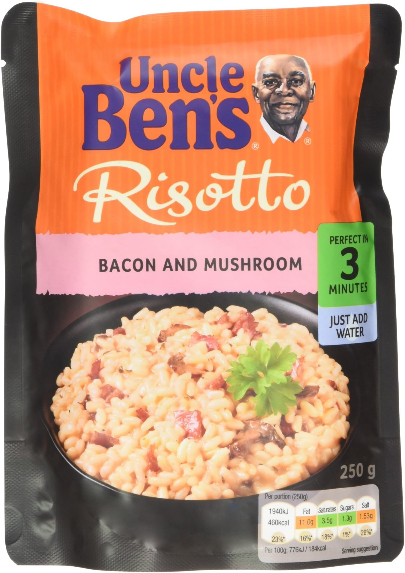 UNCLE BEN'S BACON & MUSHROOM RISOTTO 250G POUCH