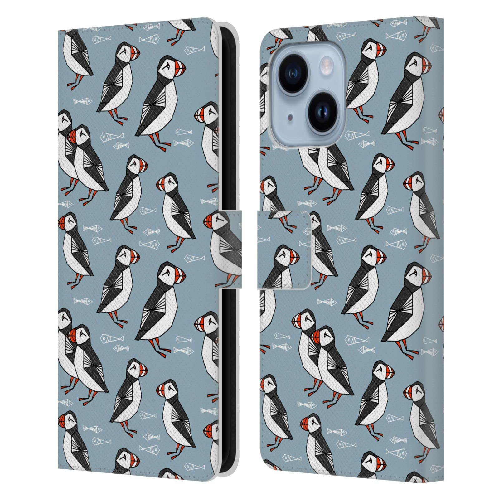 Étui Portefeuille en Cuir iPhone 14 Plus Head Case Designs Andrea Lauren Oiseaux
