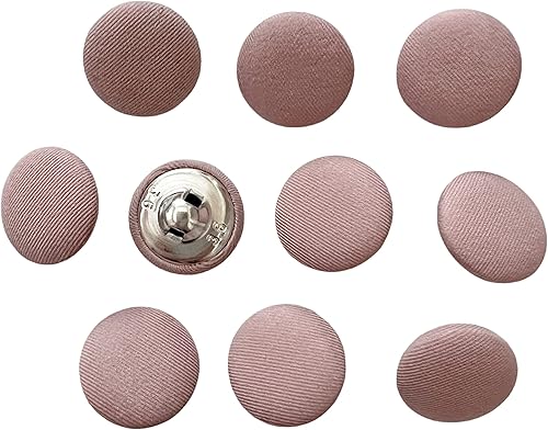 Vista 197 de PEPPERLONELY 10 piezas de tela de 0.394 in cubierta con botones redondos de vástago de metal, azul marino