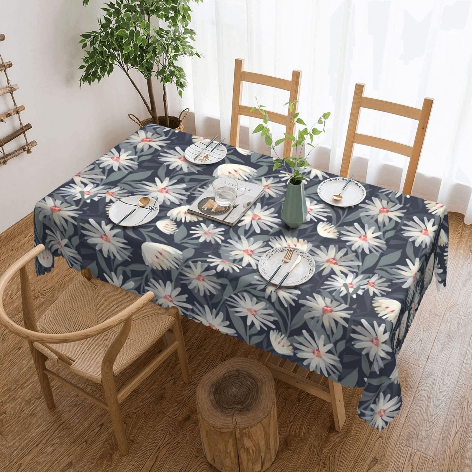 Nappe carrée en dentelle 137x183 cm lavable pour table de mariage et banquet