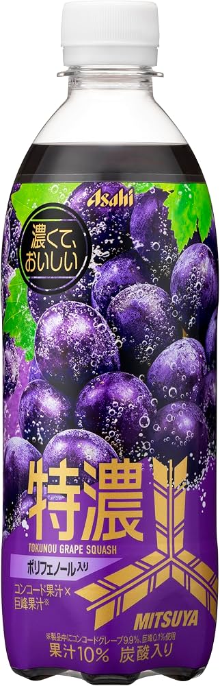 Amazon.co.jp: アサヒ飲料 三ツ矢 特濃グレープスカッシュ 500ml×1本