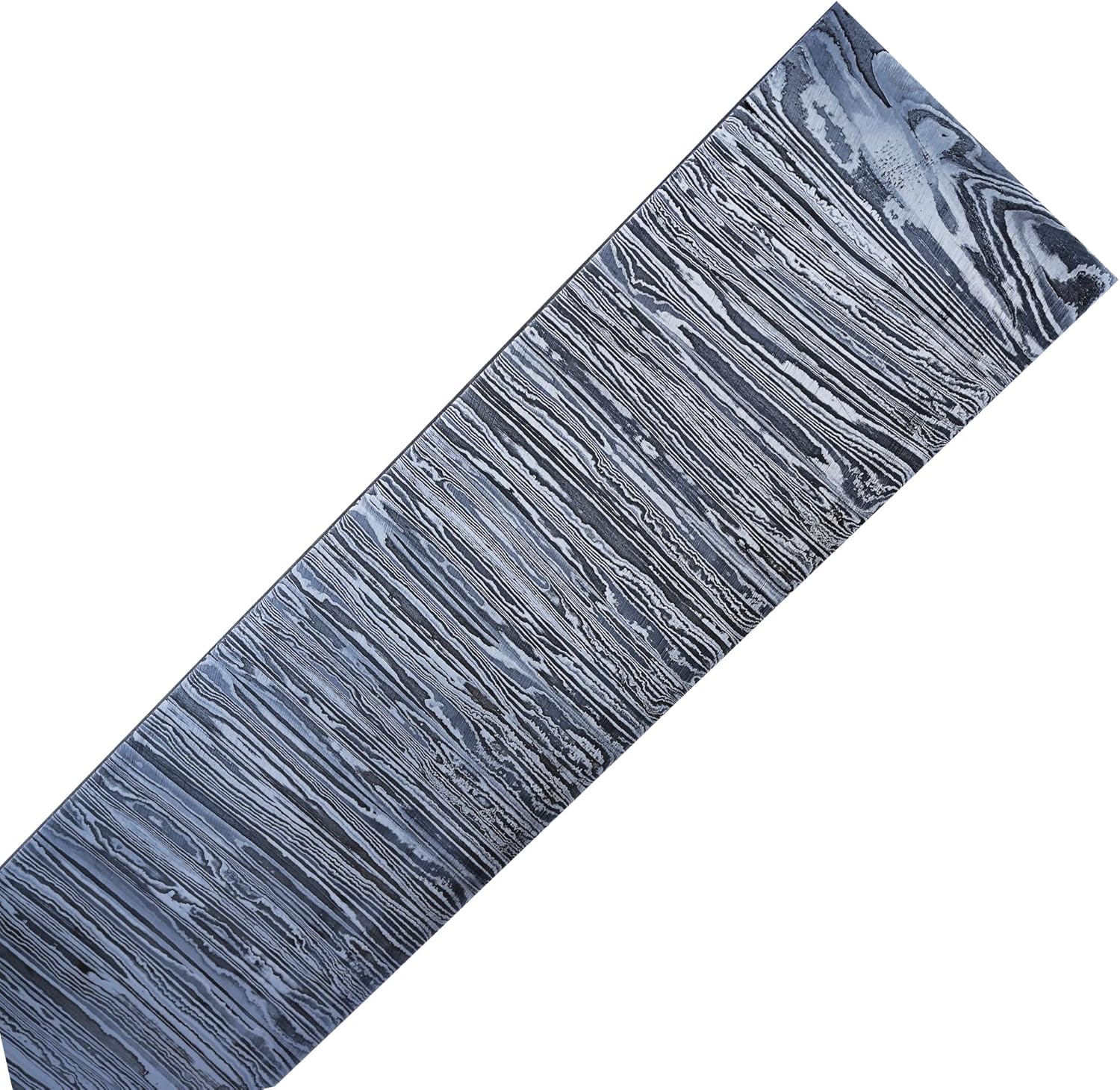 Firestorm Pattern Damascus Steel Billet Bar Blank, Handmade Forged Knife Making Steel for Custom Blades – Premium 12in Craft Supply