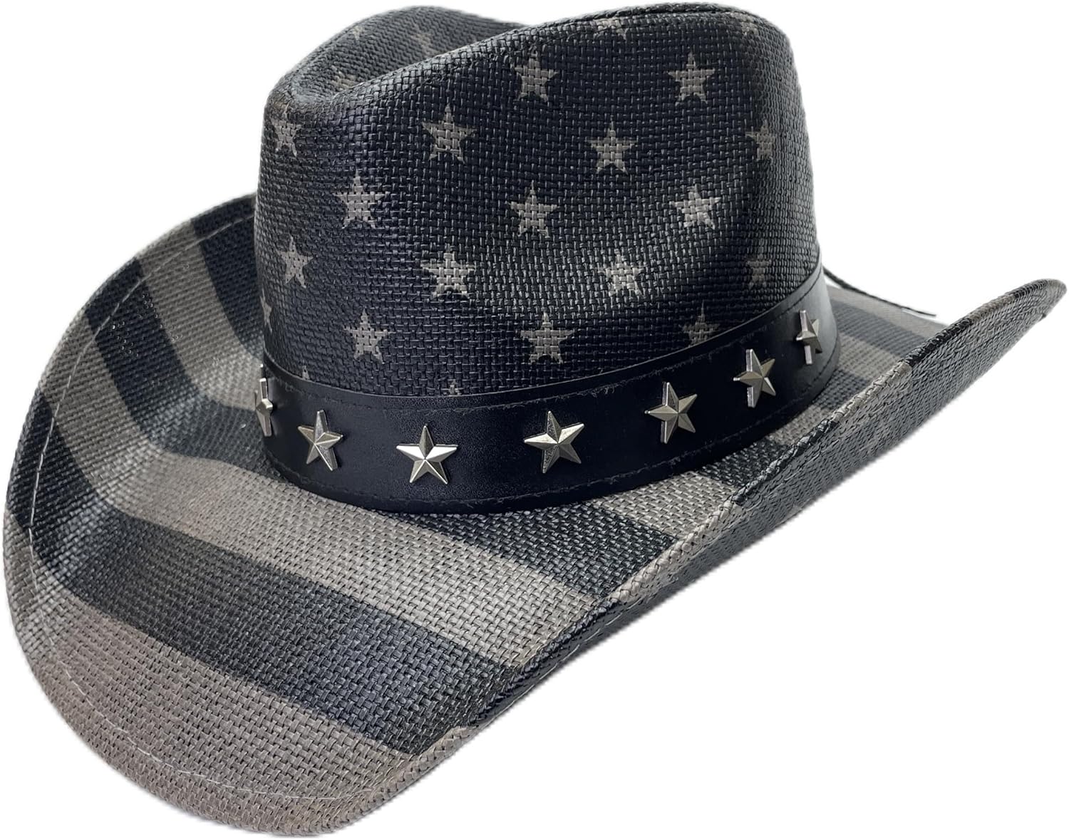 Western Cowboy Hat American Vintage Flag for July 4th Straw hat for Men, Women Festival & Party Accessory