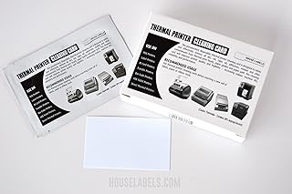 HouseLabels 2.1" x 3.425" Thermal Printer Cleaning Cards for Printheads Compatible with DYMO, Brother, Zebra and Other Thermal Printers, 1 Box of 25 Cleaning Cards