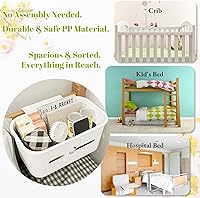 Vista 5 de Caja de almacenamiento para mesita de noche, organizador de pañales para cama de niños, cuna, corral, corralito, dormitorio del bebé, artículos