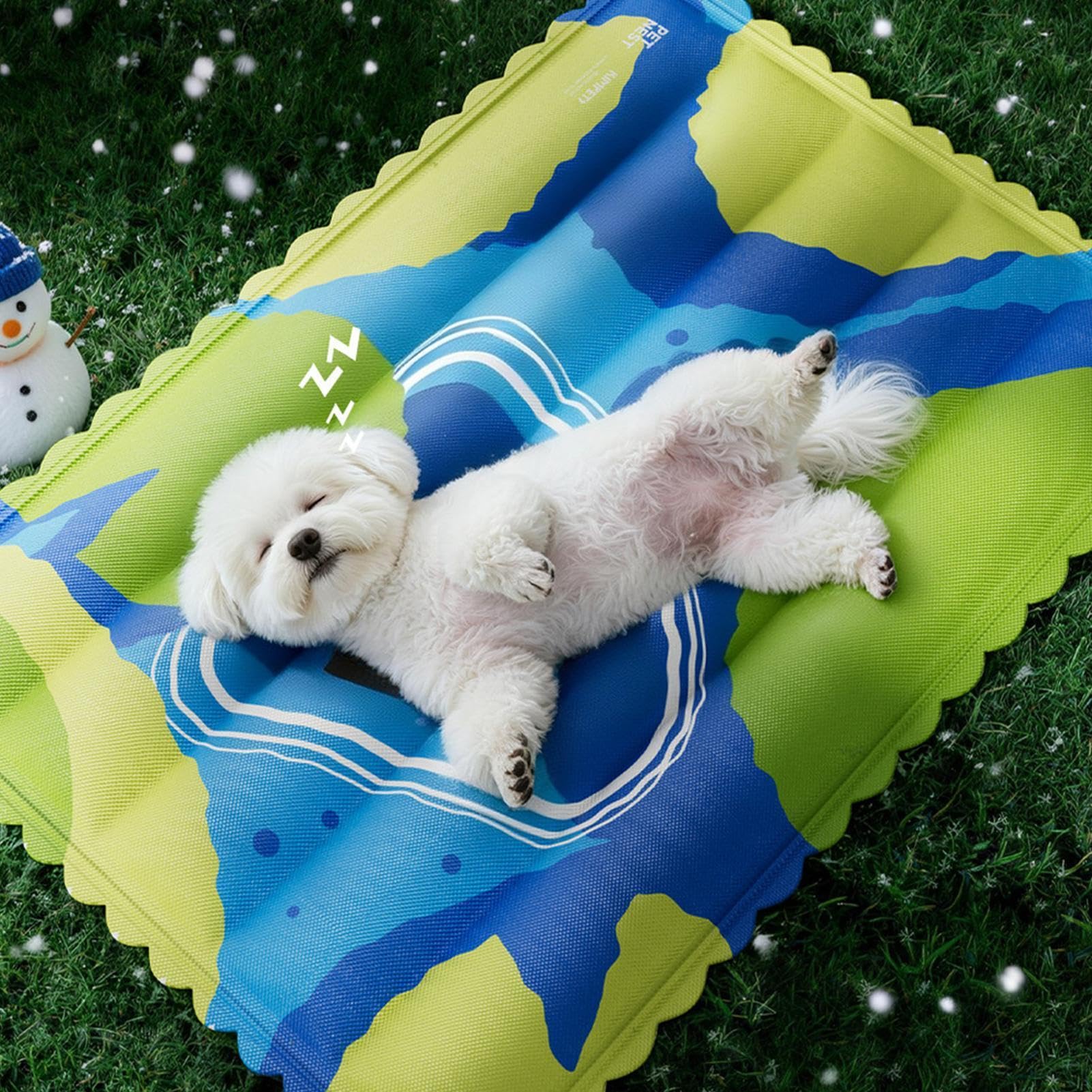 Tappetino Rinfrescante per Animali 93x63cm Gel Impermeabile Portatile | Cuccia Rinfrescante Per Cani A Lunga Durata Adatto a Razze Piccole Medie Grandi in Gabbia Cucce Casa Interno Esterno Campegg