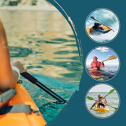 Miniatura 12 de Paquete de 2 empuñaduras para kayak, agarre antideslizante para remos desmontables, accesorios de kayak para prevención de ampollas