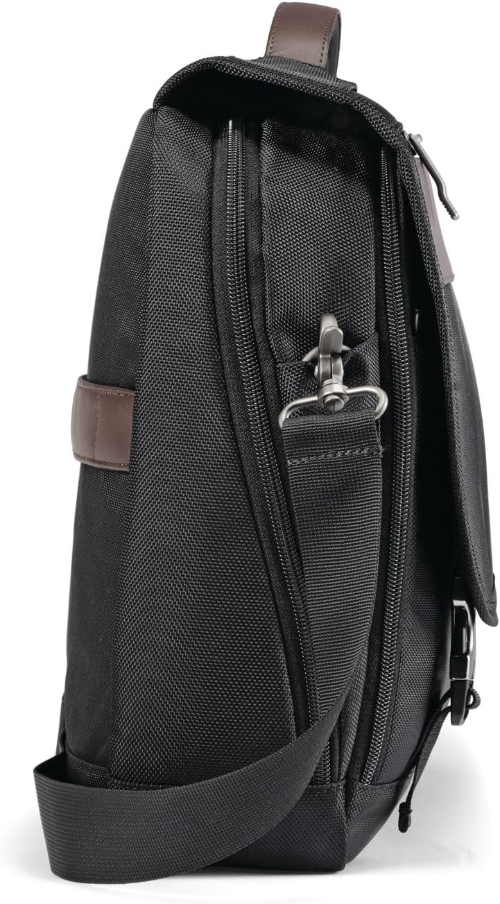  | Samsonite Kombi Flapover Briefcase, Black/Brown, One Size | Luggage & Travel Gear