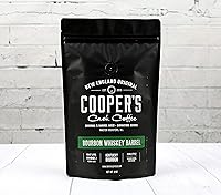 Vista 2 de Granos de café envejecidos en barril de whisky bourbon, molido, café colombiano de origen único envejecido en barriles de whisky bourbon