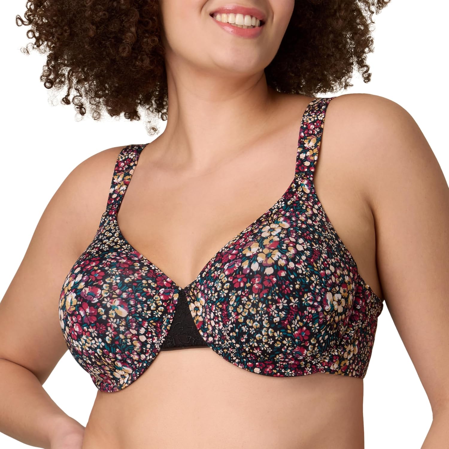 Playtex Women's Underwire Bra, Plus-Size T-Shirt Bras Available, Full Coverage, Moisture-Wicking, 4807