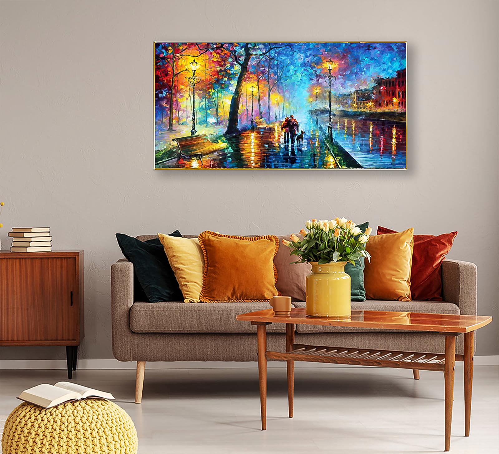 Schilderen op nummer voor volwassenen, berg, schilderen op nummer landschap, doe-het-zelf, volwassenen, beginners, kits, kleurrijke cijfers, canvas, acryl en 3 penselen, woondecoratie, creatief cadeau