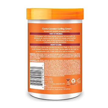 Cantu Shea Butter for Natural Hair Coconut Curling Cream, 25 Ounce