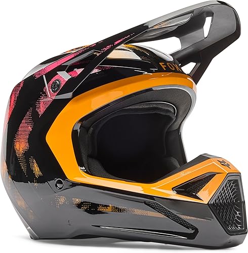 Miniatura 27 de Fox Racing Youth V1 Casco de Moto Motocross para Bicicleta de Tierra Índigo oscuro,Negro Lean,Escudo negro,Burla negra,Negro/Azul,Azul,negro, azul
