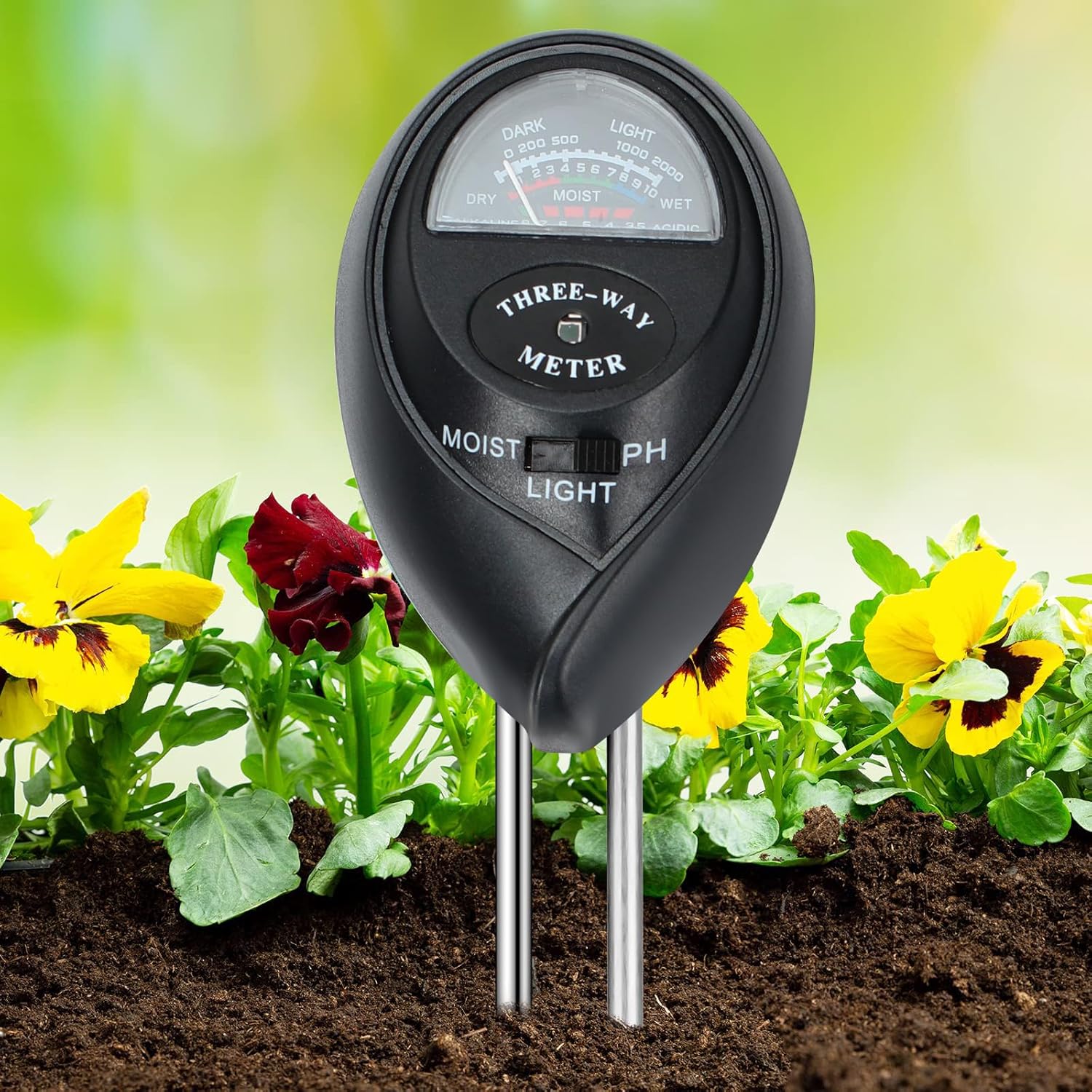Soil Moisture Meter Plant Water Meter Moisture 3in1 Soil Light PH