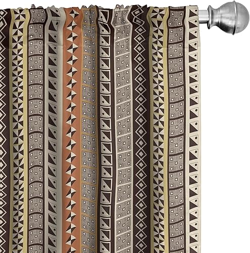 Miniatura 25 de Lunarable - Paneles de cortinas multicolor Amarillo y rojo,Negro y rosa,Bronceado oscuro,Verde,Naranja Marrón,Naranja y blanco,Naranja Amarillo,Rosa