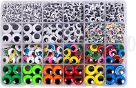 1620pcs Googly Wiggle Eyes Self Adhesive, for Craft Sticker Eyes Multi Colors and Sizes for DIY by ZZYI