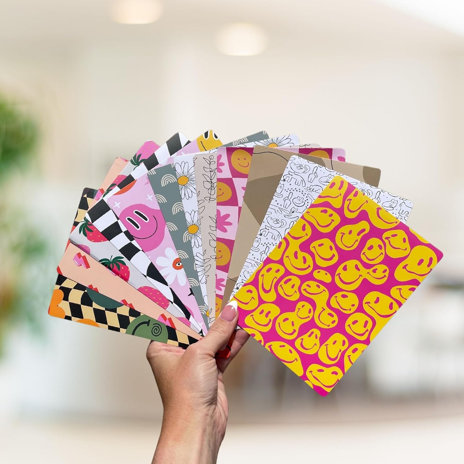 E-reader Cardstock Paper Inserts for Clear Case | 12 pk 4.88 x 6.73” inches Paper White 11th Generation 6.8" Screen Compatible Put Behind Case Colorful Floral Designs Change Out (1856 Design Mix 2) image 4