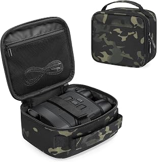 CURMIO Night Vision Goggles Carrying Case for Binoculars and Cables, Camo